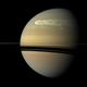 Illustration for article titled A storm circles Saturn so fast, it catches up with itself